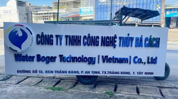 Gia công chữ inox xanh